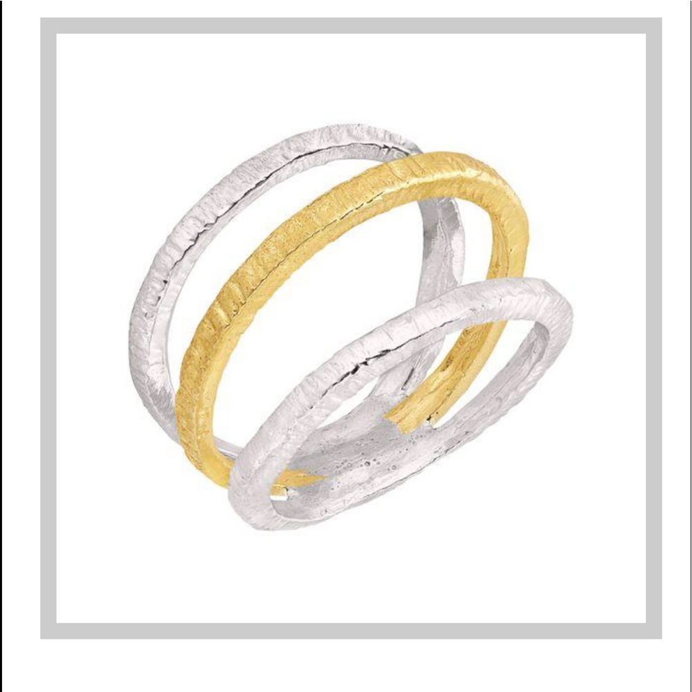 Silpada Sterling Silver & Brass Ring size 7 NEW!